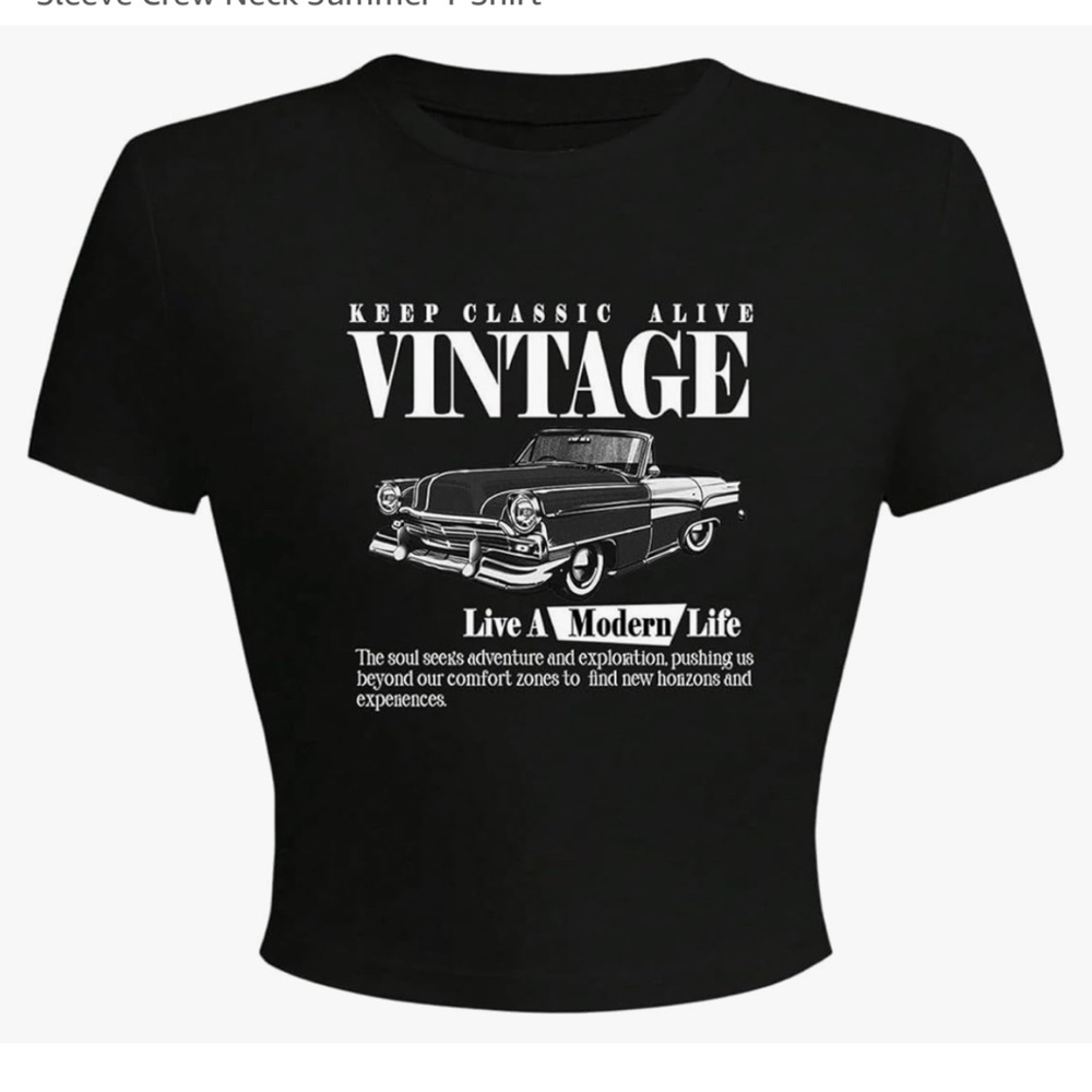 Black Vintage Car Graphic Tee